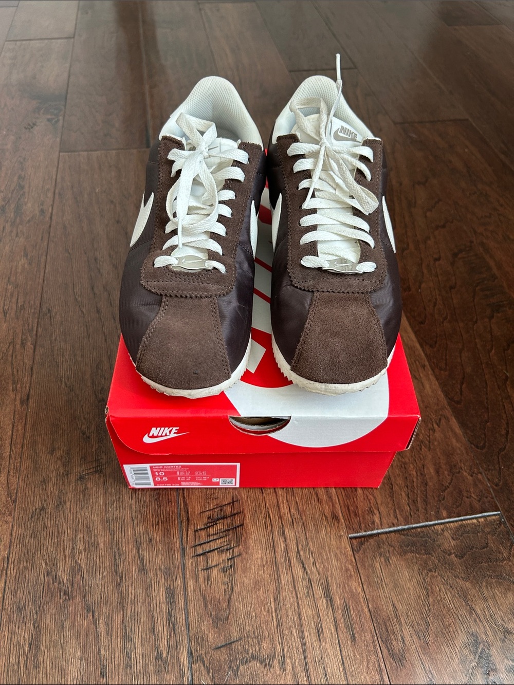 Nike women’s size 10 Cortez Brown and White Sneakers